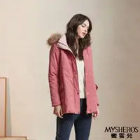 在飛比找momo購物網優惠-【MYSHEROS 蜜雪兒】長版造型外套 毛毛連帽 拉鍊子母