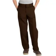 Dickies Boys Brown Pants Flat Front 56562-BRW School Uniform Sizes 4 to 20