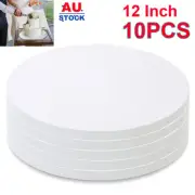 10pcs Masonite Cake Board 5mm Round White 12”Inch Cake Boxes Heavy Duty Boards