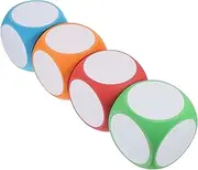 CVUTOVO 4Pcs Erasable Blank Dice DIY Dice for Creative Games Board Design for Parties Classroom Activities and Fun Gatherings