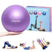 Cikyner Soft Pilates Ball, Small Exercise Ball 23-25cm Mini Gym Ball with Inf...