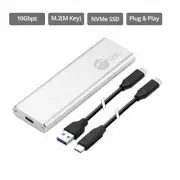 SIIG USB NVMe SSD Enclosure, 10Gbps USB C 3.1 Gen 2 to NVMe PCIe SSD Case