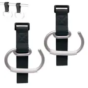 Stroller Hook 2 Pack Stroller Clips and Hooks with Anti-Slip Rubber Pads Stro...