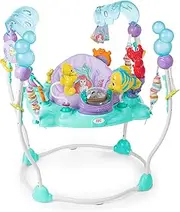 Bright Starts Disney The Little Mermaid Sea of Activities Baby Activity Jumper with Interactive Toys, Lights & Music with Disney Princess Ariel, 6-12 Months (Blue)