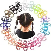 JOVALA 200 PCS Small Baby Hair Ties Ponytail Holders Hair Ties,1 inch Multi Colors Mini Hair Holders Baby Girls kids Elastic Rubber Bands for Toddlers Infants Kids Hair Accessories
