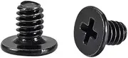 uxcell M2x4mm Phillips Screw Fastener Black 3.8mm Dia Screw Head for Laptop PC TV Fan Audio Switch 50pcs