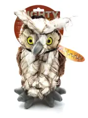 Tuffy Mighty Nature Owl Floating Squeaky Plush Tug & Shake Dog Toy 12"