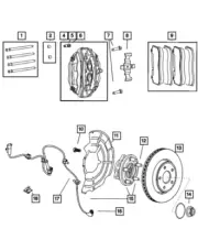 CHRYSLER OEM 05-10 Commander Brake Components-Hub Assy 52089434AE
