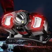 LED Motion Sensor Headlight USB Rechargeable Headlamp Head Torch Lamp