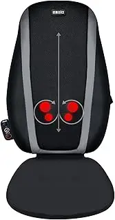 [HoMedics] Shiatsu Massage Cushion with Soothing Heat, Deep-Kneading Massage, Targets Pressure Points All Over Back, Soothing Heat, Relax Overworked Muscles, Release Tension, Reduce Back Pain