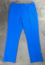Callaway Performance Golf Pants NWT Men's L Blue Sea Star Flat Front Snap Pocket
