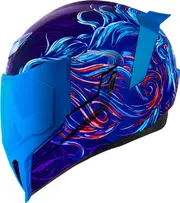 Icon Airflite Betta, full face helmet , color: Blue/Purple/Light Blue , size: L
