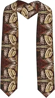 [EdWal] Cowboy Black Hat Western Boots print Graduation Stole and Sash Class for Unisex Adult Honor Stole Honor Stole of 2025