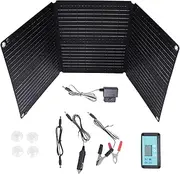 Solar Car Battery Charger, 200W Solar Panel Chargers, 34.25 x 14.57 x 0.12 Inches 24V Automatic Waterproof Foldable Flexible Batteries Maintainer for Outdoor, Truck, Boat and Travel