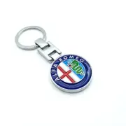 Keyring for Alfa Romeo Car Logo Metal Styling Key Chain Emblem "Double Sided" T5