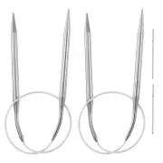 2pcs 15.75" Circular Knitting Needles US 9/5.5mm Needles 3.94" Short