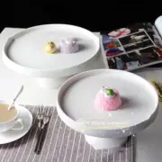 ceramic white 9" cake stand