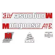 Mongoose - 1987 ATB red Decal set - old school bmx