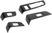 ATATNK Car Window Lift Switch Panel Cover Trim Compatible for Chevy Suburban 2020-2023 Tahoe GMC Yukon 2021-2023 Accessories - ABS Carbon Fiber