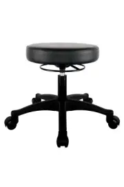 Table Height Adjustable Round Stool Heavy Duty Spa Medical Lab Black (Braking)