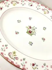 WEDGWOOD OVAL SERVING PLATTER WILLIAMSBURG BIANCA DESIGN NEW