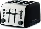Brooklyn Toaster 4 Slice Extra Wide Toasting Slots High-Lift Black