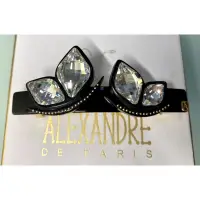 在飛比找蝦皮購物優惠-法國 ALEXANDRE DE PARIS 水晶蝴蝶黑色髮夾
