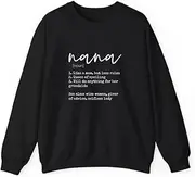 [X.Style] Nana Definition Like A Mom But Less Rules ds028 Sweater Black 3XL