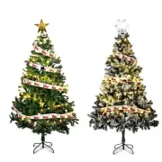 Yescom Christmas Tree Artificial with Lights, 7.5Ft Green/White Xmas Tree