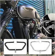 Crash Cage Bars for T-riumph Bonneville Bobber T100 T120 Street Twin Cup Thruxton 1200 R Motorcycle Steel Highway Engine Guard Bumper Frame Falling Protectors 2016 2017 2018 2019 2020 2021 (Black)