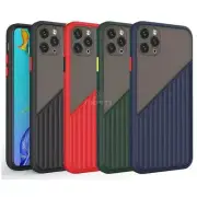 For iPhone 12 / 12 mini / 12 Pro Max Half Translucent Matte Case Hybrid Bumper