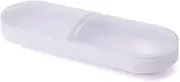 Swab Box,2 Grid Makeup Travel Cotton Storage Organizer Case Travel Cotton for Make Up Pads, Cosmetics (white)