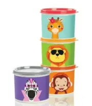 Tupperware (new) JUNGLE JAMS CANISTERS - SET OF 4 - 2 CUPS