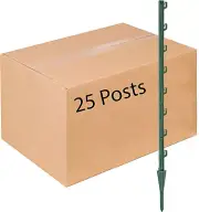 P-30G 30 Inch Garden Fence Post, Ideal for Gardens and Temporary Fencing - 25 Pa