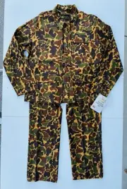 NEW NWT Kmart Duck Camo Mens XL Shirt & Pants Suit Set Button Up Field Jacket
