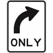 Right Turn Only Sign - 900x1200mm Safehub