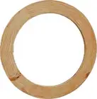 Wooden Wall Mirrors Round Large Makeup Mirror Vanity Home Decor Office 76CM