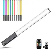 Hagibis RGB Photography Light Wand, Handheld LED Video Light 9 Colors, with Built-in Rechargable Battery and Remote Control, 1000 Lumens Adjustable 3200K-5600K