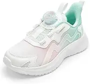 [Balabala] Kids Sneakers Girls Running Tennis Shoes Lightweight Breathable Athletic Sports Turn-Lock