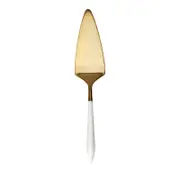Vietri Ares Oro and White Pastry Server