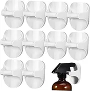 FOMIYES 10 Pcs Self Adhesive Spray Bottle Holders No Drilling Required Durable and Easy to Remove Hooks for Organizing Cleaning Supplies Hair Products and More