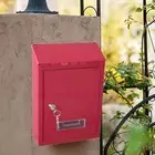 Wall Mount Mailbox Letterbox Lockable Modern Iron Large Capacity Windproof