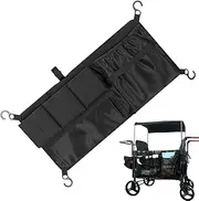 Stroller Storage Net | Cargo Net Storage Organizer for Strollers - Double-Layer Bag with Multiple Pockets for Beach Trips Camping Outdoor Adventures