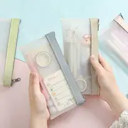 Transparent TPU Pencil Case Mint Green - One Size