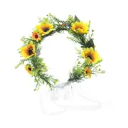 Bride Leaf Wedding Leaves Headbands Sunflowers Garlands Hair Wreath