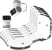 [AZURAOKEY] Wall Mount Acrylic Bracket Compatible with Eufy Security Indoor Cam S350, Acrylic Surveillance Bracket with Adhesive and Screws, Indoor/Outdoor, Better Camera Angles, 5Pack