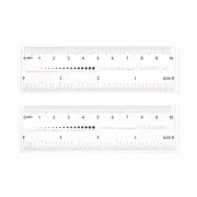 2pcs Film Ruler 4 Inch 0.5mm Scale PET Flexible Straight Ruler