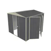 Build-a-Shed 2.3 x 2.3 x 2.3m Gable Double Hinged Side Door Shed - Grey