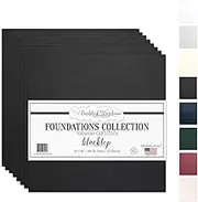 Blacktop Cardstock Paper - 12 x 12 inch Premium 100 LB. Cover from - 25 Sheets from Cardstock Warehouse