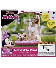 Disney Minnie Mouse and Daisy Baby/Toddler 36" Inflatable Kiddie Pool, Ages 3+